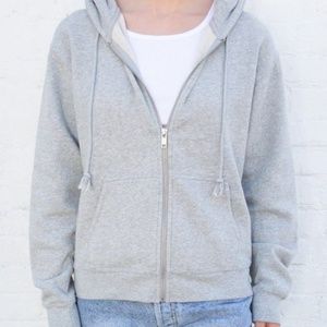 Brandy Melville Christy Hoodie Grey (Regular Length)